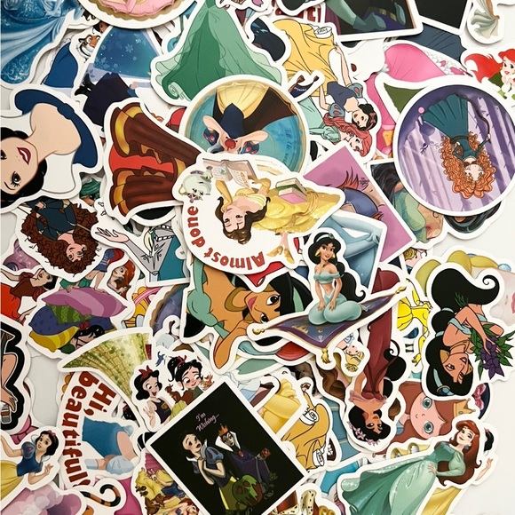 $2  - Princess stickers 25 at random. $2 WITH ANY $10 ORDER OR MORE - Picture 2 of 7